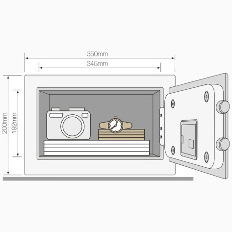 Yale YSEB/200/EB1 High Security Compact Digital Safe PIN, Black