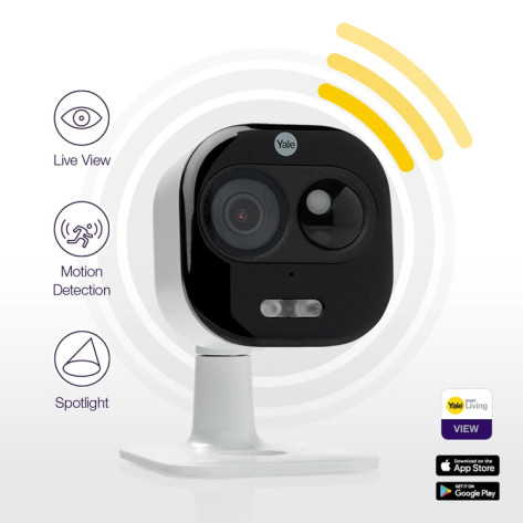 Yale All-in-One Indoor and Outdoor Camera 1080p - Detect, View, Light up, Talk and Listen - Live Viewing