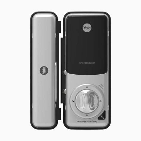 Yale YDG 313 GL Smart Lock for Glass Doors, Mirror Finish